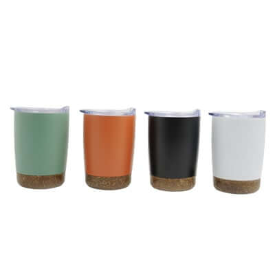 12oz Cork Base Double Wall Stainless Steel Cup Corporate Gifts Singapore