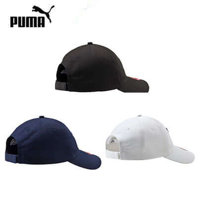 Puma Cotton Cap in black, navy, and white, showcasing stylish design, perfect for a corporate gift.