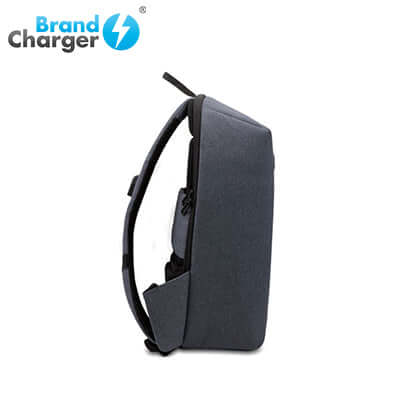 Side view of the BrandCharger Phantom Lite Backpack, a stylish and lightweight corporate gift for everyday use.