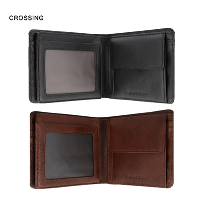 Crossing Antique Bi-fold Leather Wallet With Flap And Coin Pouch Corporate Gifts Singapore
