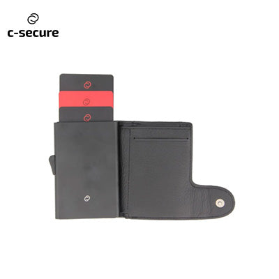 C-Secure Italian Leather Wallet With Coin Pouch Corporate Gifts Singapore