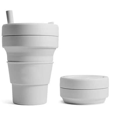 Eco-friendly Collapsible Cup with Straw Corporate Gifts Singapore