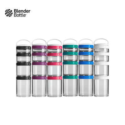 BlenderBottle GoStak Food Storage Containers in various colors and sizes, perfect for corporate gift options.