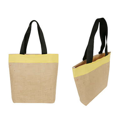 Eco Friendly Jute and Coloured Canvas Tote Bag Corporate Gifts Singapore