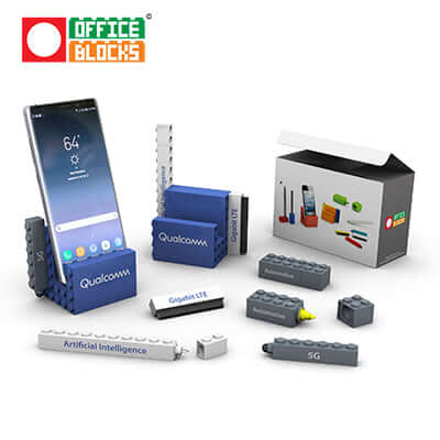 Office Blocks 5 in 1 Stationery Phone Stand Set – AbrandZ