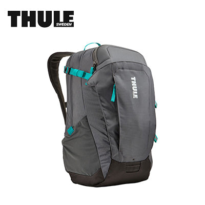 Thule EnRoute Triumph Daypack 21L in gray with teal accents, perfect for corporate gifts and tech protection.