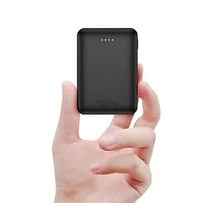 10000mAh Portable Mini Power Bank held in hand, compact and lightweight, ideal as a corporate gift.