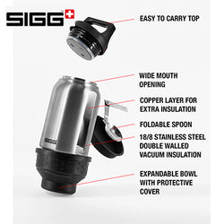 SIGG Hot & Cold Brushed 500ml Food Jar with Bowl Corporate Gifts Singapore