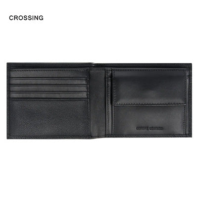 Crossing Elite Bi-fold Leather Wallet [12 Card Slots] RFID with multiple card slots and pockets for easy access.