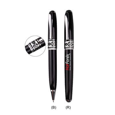 Black Metal Pen with Pattern Corporate Gifts Singapore