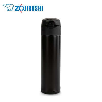 ZOJIRUSHI Stainless Mug Bottle 0.34L in black, ideal for hot or cold beverages, perfect for corporate gifts.