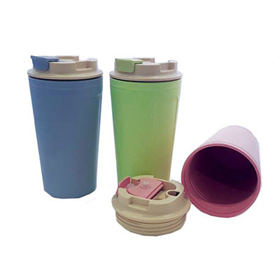Eco-Friendly Bamboo Fiber Mug in assorted colors with eco-friendly design for a sustainable beverage experience.