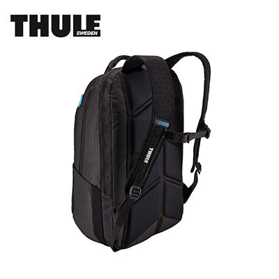 Thule Crossover 32L Laptop Backpack side view showcasing durable design and padded compartments.