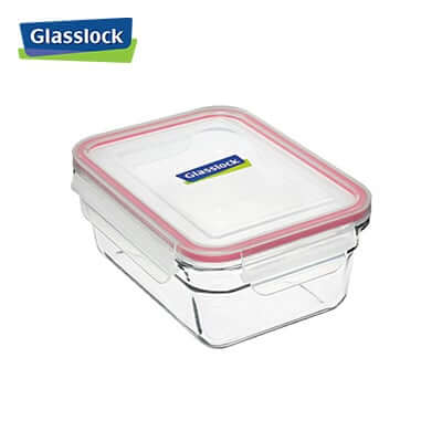 1730ml Glasslock Container with transparent glass design and airtight lid for storage and organizing.