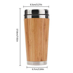 Bamboo Stainless Steel Coffee Mug with Leak-Proof Cover Corporate Gifts Singapore