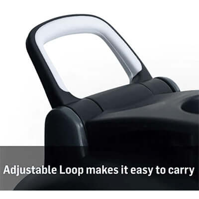 BlenderBottle Pro 45oz Shaker Bottle adjustable loop makes it easy to carry for on-the-go use.