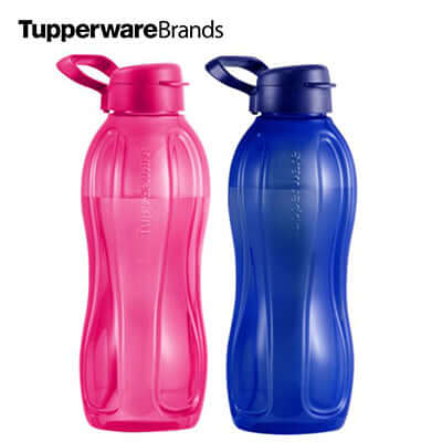 Tupperware Eco Bottle 1500ml in pink and blue, durable and ergonomic design for hydration, ideal corporate gift.