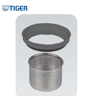 Tiger Stainless Steel Mug 0.50L MCM-T tea strainer and cover for brewing.
