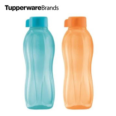 Tupperware Eco Bottle 500ml in blue and orange colors, perfect for hydration and corporate gifts.