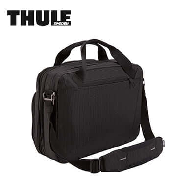 Thule Crossover 2 15.6″ Laptop Bag shown in black, ideal for corporate gifts and protecting your essentials.