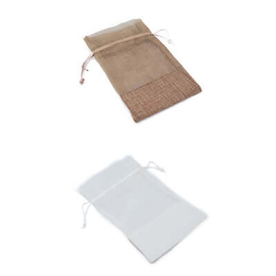 Eco Friendly Jute Accessories Pouch with Netting Corporate Gifts Singapore