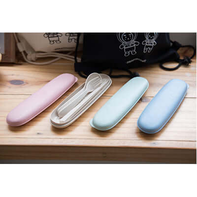 Eco Friendly Wheat Straw Portable Travel Cutlery Set Corporate Gifts Singapore