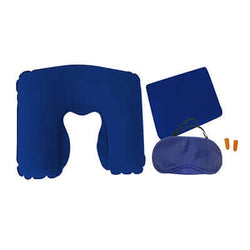 Travel Inflatable Neck Pillow, Eye Mask, Ear Plug, Pouch Set Corporate Gifts Singapore