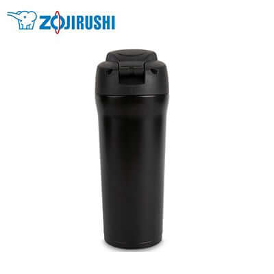 ZOJIRUSHI Stainless Steel Mug Bottle 0.48L in sleek black design, perfect for corporate gifts and daily use.