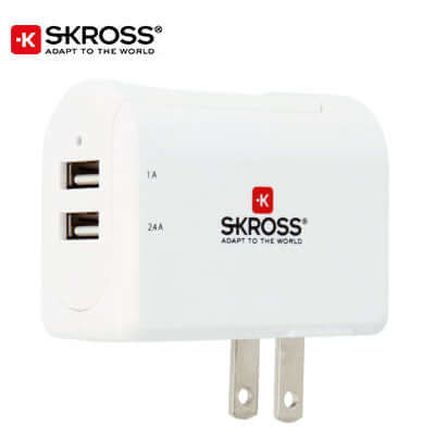 SKROSS 2 Port USB Charger - US and Japan Corporate Gifts Singapore