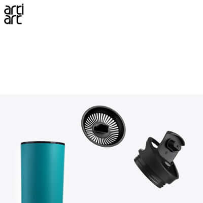 artiart Elegance Spill Free Suction Bottle showing detailed components and sleek design, perfect for corporate gifts.