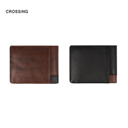 Crossing Antique Bi-fold Leather Wallet With Flap And Coin Pouch Corporate Gifts Singapore