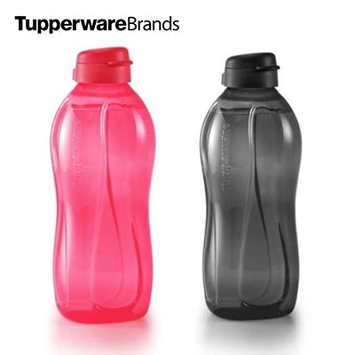Tupperware Giant Eco Bottle 2000ml in pink and black, perfect corporate gift for hydration on the go.