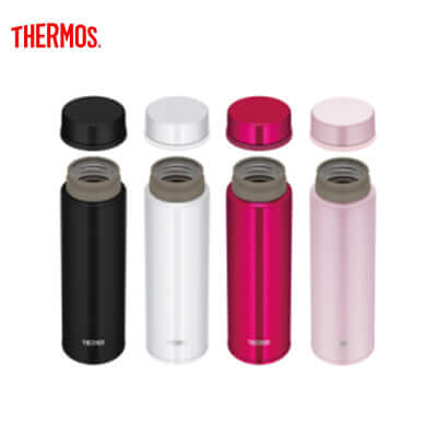 Thermos Premium Tumbler in black, white, pink, and magenta with twist lids. Ideal corporate gift for any occasion.
