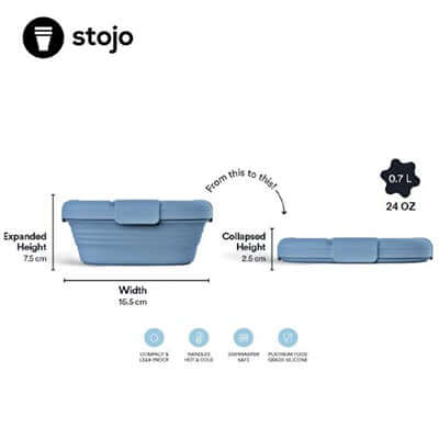 Stojo Silicone Collapsible Snack box, 24oz (0.7L) Corporate Gifts Singapore