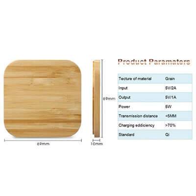 Slim Wood Portable Qi Wireless Charger Corporate Gifts Singapore