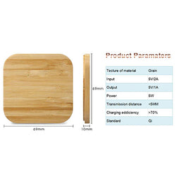Slim Wood Portable Qi Wireless Charger Corporate Gifts Singapore