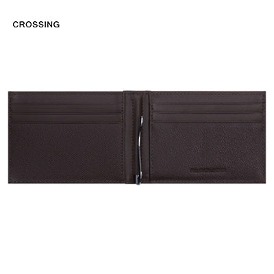 Crossing Elite Money Clip Leather Wallet RFID showcasing its sleek design and RFID protection features.