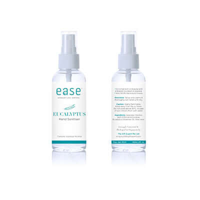 EASE eucalyptus and aloe vera spray sanitizer, ideal for hygiene in the Care Pack in Eco-Friendly Drawstring Bag.