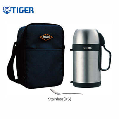 Tiger Food Stainless Steel Jar with Bag MCW-P, vacuum-insulated jar and bag, ideal corporate gift.