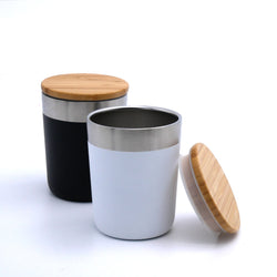 Vacuum Coffee Tumbler with Bamboo Lid Corporate Gifts Singapore