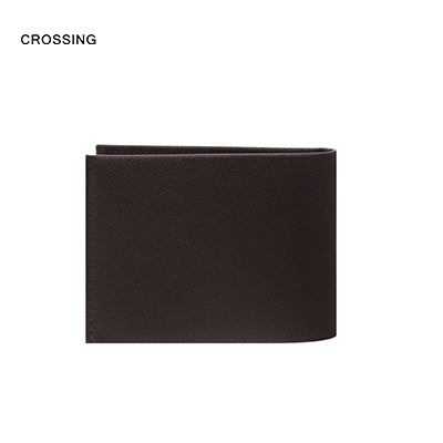 Crossing Elite Slim Leather Wallet With Coin Pocket [5 Card Slots] RFID in elegant black cowhide leather