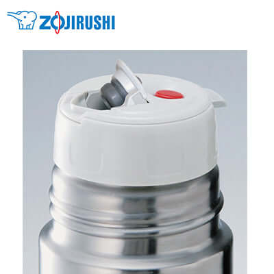 ZOJIRUSHI Elegant 0.5L Stainless Steel Flask SV-GR50 lid design for effective heat retention.