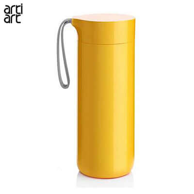 artiart Butterfly Spill Free Suction Thermal Bottle in a vibrant yellow color, perfect for active lifestyles and corporate gifts.