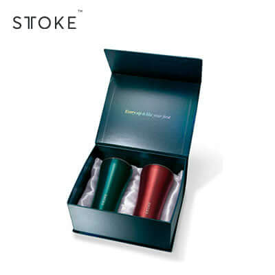 STTOKE X’mas Classic Insulated Ceramic Cup 12oz Giftbox featuring two color options.