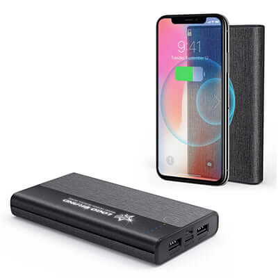 Fabric Design 10000mAh Wireless Power Bank Corporate Gifts Singapore