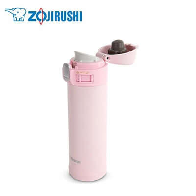 ZOJIRUSHI Stainless Steel Thermal Flask 0.3L in Pearl Pink color with flip-type lid, perfect for corporate gift.