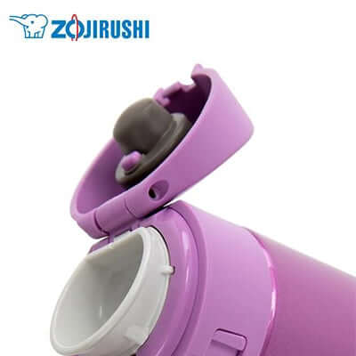 ZOJIRUSHI Stainless Thermal Flask 0.48L with flip-type lid in vibrant purple color