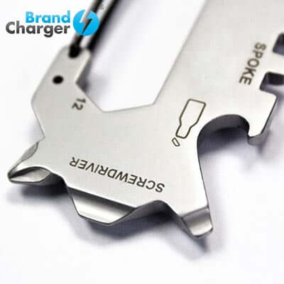 Close-up of BrandCharger Twist 8 in 1 Tool showing screwdriver and spoke function, ideal for corporate gift.