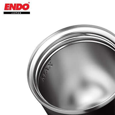 Inside view of the ENDO 500ML Double Stainless Steel Thermal Coffee Mug showcasing its sleek design.