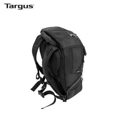 Targus 17.3” Voyager II Backpack side view showcasing ergonomic design and adjustable straps